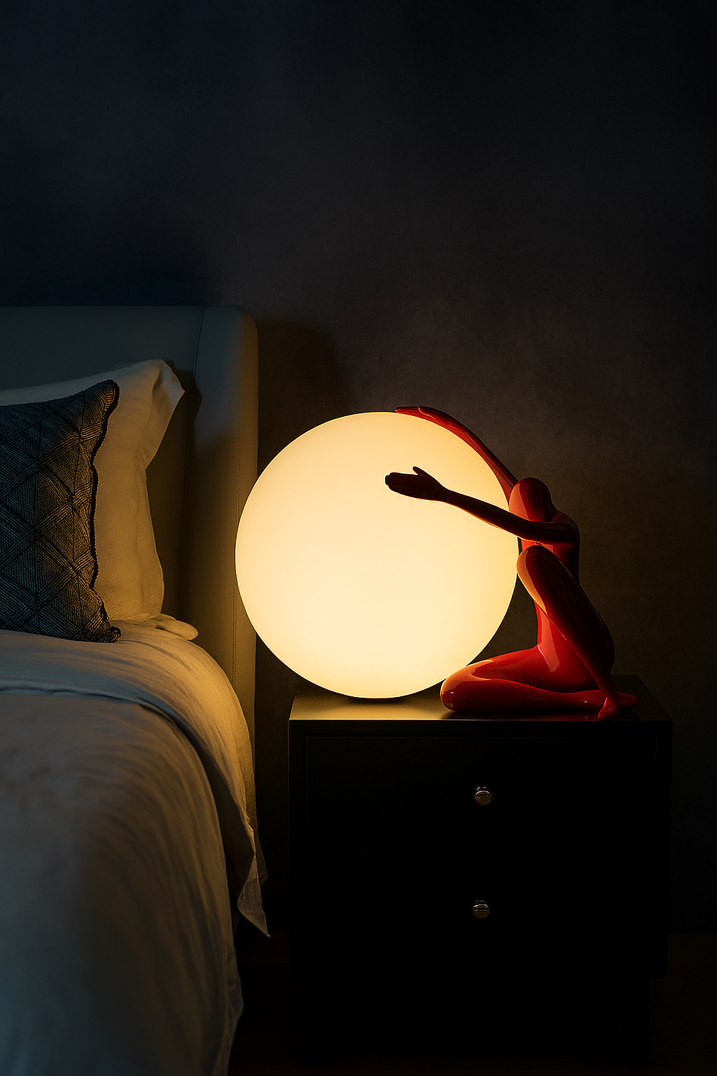 Moderne Designer Tischlampe - handgerfertigt aus Kunstharz ✨🌙