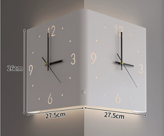 🕒 Two-sided corner clock – Modern wall design for living room & more 🏠